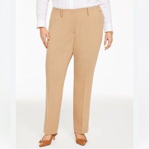 Talbots Southampton tailored stretch trousers pants size 16 p camel